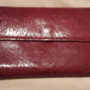 Monsac Dark Red Leather Wallet